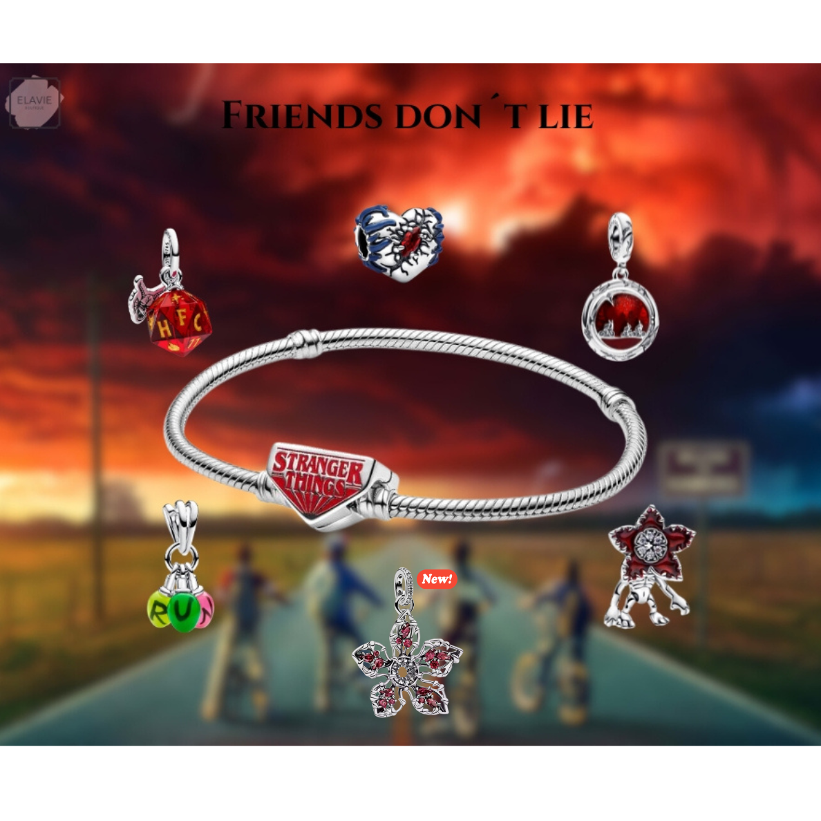 Pack Pulsera Stranger + 6 CHARMS 🎲